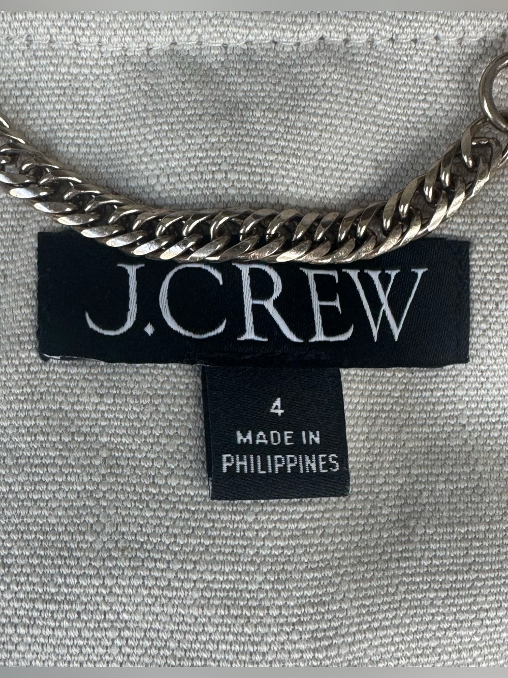 J. Crew Contrast Vest Textured Linen Blend in Dried Wheat Size 4 - Picture 8 of 15